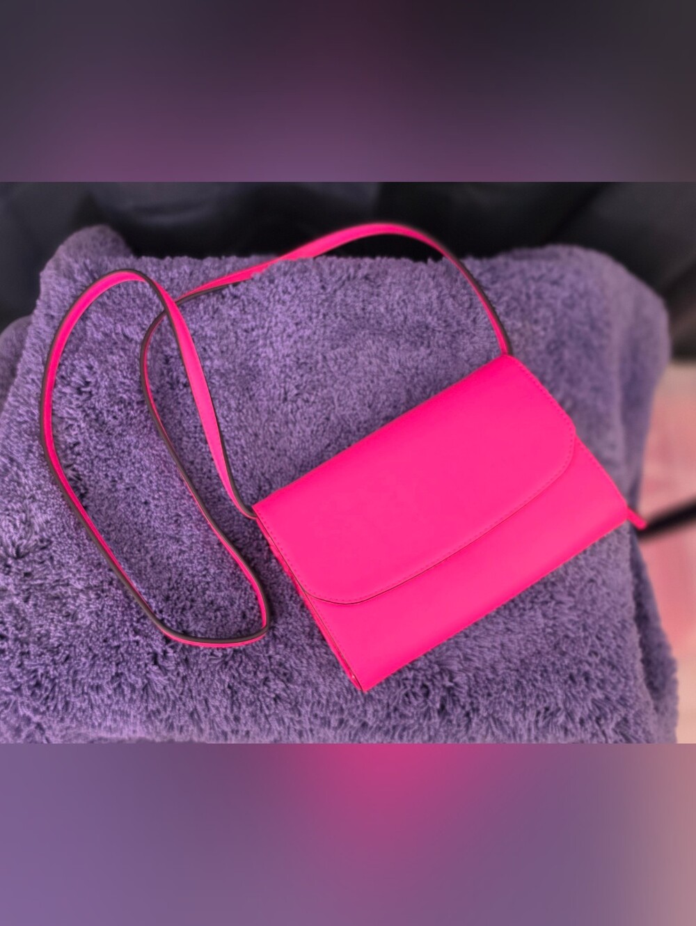 Women's Hot Pink Crossbody Bag - Unbranded